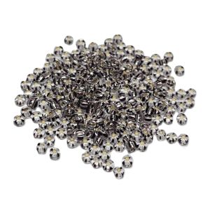 Siemenhelmi 10/0 Tsekki mustaraidallinen hopeasisus kirkas (hopea) 10 g