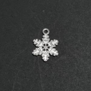 Metallimaskotti lumihiutale hopeanvärinen 22x16 mm