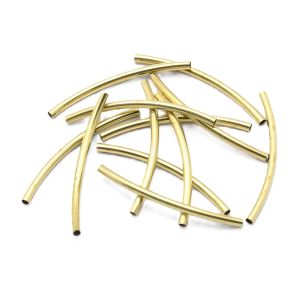 Metallihelmi messinki kaareva sileä putki 35x2 mm 10 kpl