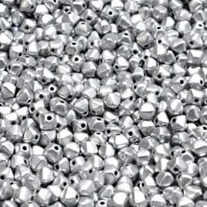 Kaksoiskartio 4 mm metallihohto hopea n. 50 kpl