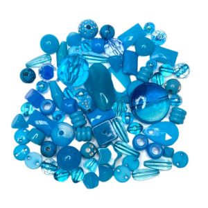 Akryylihelmilajitelma "hassuhelmet" aqua  n. 25 g
