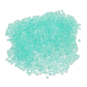 Siemenhelmi 10/0 Tsekki kiilto/kirkas sisäväri helmiäisvaaleanvihreä 10 g