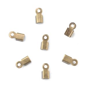 Nauhanpääte antiikkimessinki puristettava silmukalla 6x3 mm 10 kpl