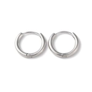 Korvakorurengas alasaranalla 14/2 mm platinoitu 925 sterlinghopeaa 1 pr