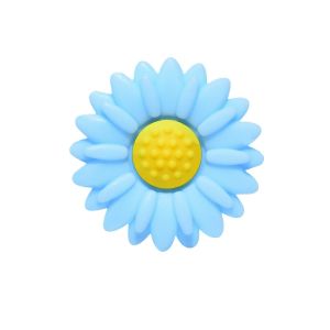 Silikonihelmi pieni turkoosi gerbera 20mm