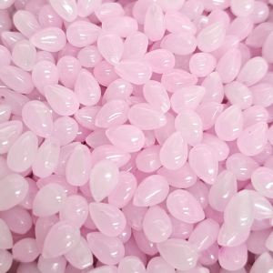 Pisarahelmi litteähkö 9x6x5 mm värikäsitelty opaali vaaleanpunainen 10 kpl