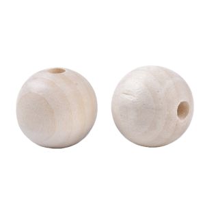 Puuhelmi pyöreä käsittelemätön vaalea 20 mm 1 kpl