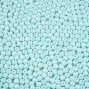 Pyöreä lasihelmi opaakki pintaväri n. 4-4,5 mm aqua n. 50 kpl