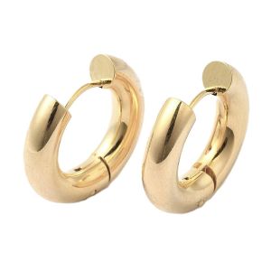 Korvakorurengas 22,5x5 mm terästä 18 k kullattu 1 pr