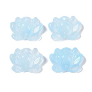 Kukkalinkki lootus n. 15x20 mm aqua 4 kpl