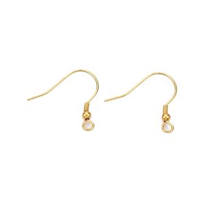 Avokorvakorukoukku kierrekoriste ja pallo Vermeil 24k kullattua 925 sterlinghopeaa 19 mm 1 pr