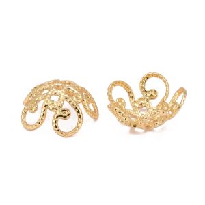 Kalotti filigraani 18k kullattu 10 mm 4 kpl