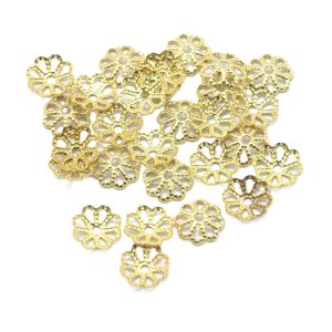 Kalotti pitsi kiiltävä messinki 6 mm 10 kpl