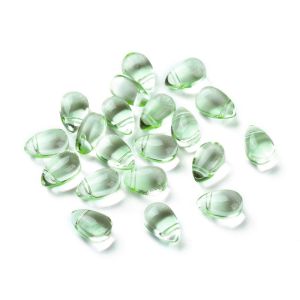 Pisarahelmi litteähkö 9x6x5 mm värikäsitelty kirkas vaaleanvihreä 10 kpl