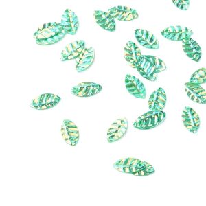 Paljetti minilehti 8,5x4,5 mm AB ruohonvihreä 5 g