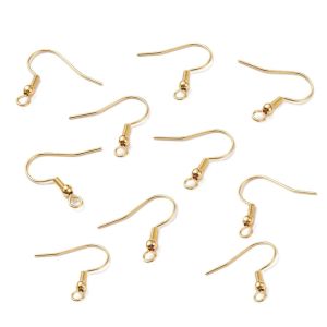 Avokorvakorukoukku kierrekoriste ja pallo 18k kullattua 304 terästä 5 pr