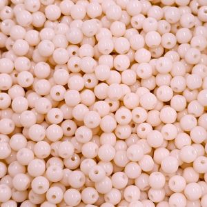 Pyöreä lasihelmi opaakki puuterinvaaleanpunainen 4 mm n. 50 kpl