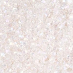 Särmikäs lasihelmi kaksoiskartio 4-4,5 mm  värikäsitelty crystal AB n. 50 kpl