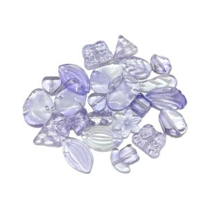Lasihelmilajitelma kirkas/vaalea lila n. 25 g