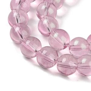 Pyöreähkö lasihelmi läpikuultava hohdepintaväri n. 8 mm vaalea syreeninpunainen 25 kpl