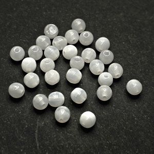 Pyöreä lasihelmi opaali valkoinen 4 mm 30 kpl