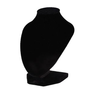 Korustandi 3D pieni rinnus musta sametti n. 15,4x10 cm