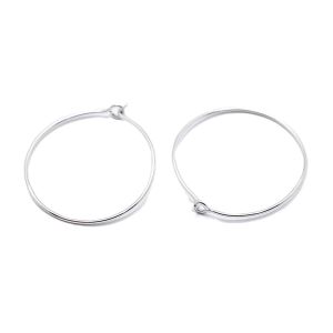 Korvakorurengas ohut 20x0,6 mm 25 sterlinghopeaa 1 pr