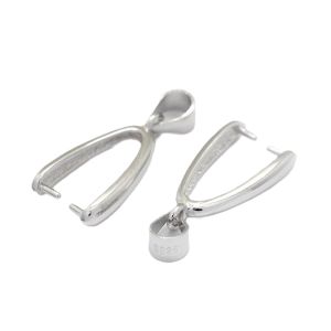 Riipuspidike pitkä piikit+silmukka 17,5x3 mm platinoitua 925 sterlinghopeaa 1 kpl