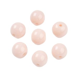 Pyöreähkö lasihelmi opaakki haalea persikka 8 mm 20 kpl