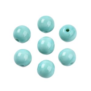 Pyöreähkö lasihelmi opaakki tumma aqua 8 mm 20 kpl