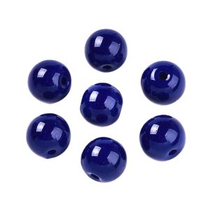 Pyöreähkö lasihelmi opaakki koboltti 8 mm 20 kpl