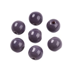 Pyöreähkö lasihelmi opaakki tumma ametisti 8 mm 20 kpl