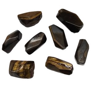 Kivihelmi tiikerinsilmä hiottu iso nugettihelmi 1 kpl