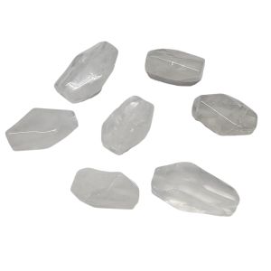 Kivihelmi vuorikristalli hiottu iso nugettihelmi 1 kpl