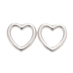 Rengaslinkki suljettu pieni sydän antiikkihopeanvärinen 10 mm 5 kpl