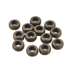 Metallihelmi antiikkimessinginvärinen sileä kapea rondelli 4x7 mm 10 kpl