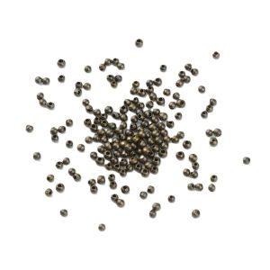 Metallihelmi pyöreä 2 mm antiikkimessinginväri n. 200 kpl