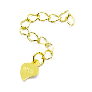 Säätöketju litteä sydän 18k kullattua 925 sterlinghopeaa 1 kpl