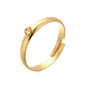 Sormuspohja 18k kullattua 316 terästä säädettävä yhdellä silmukalla