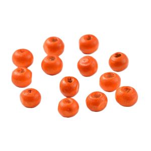 Puuhelmi pyöreähkö n. 5x6 mm maalattu oranssi 10g