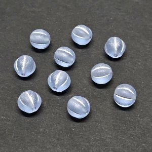 Urahelmi pyöreä matta vaaleansininen / hopea 8 mm 30 kpl