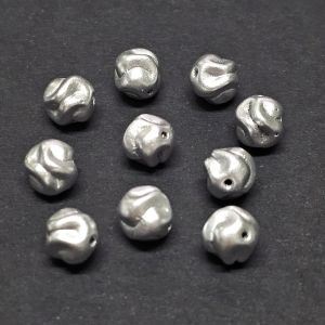 Urahelmi "lankapallo" kierreura pyöreä matta hopea 8 mm 30 kpl