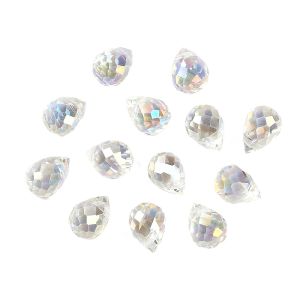 Pisarahelmi särmikäs n. 4x6 mm kirkas AB 10 kpl