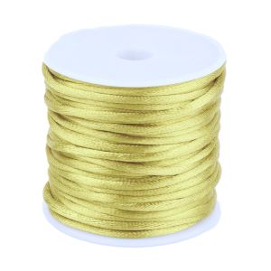 Satiininyöri 2 mm vihertävä vaalea kulta n. 10 m
