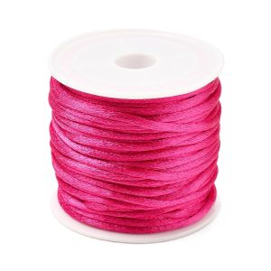 Satiininyöri 2 mm tumma hot pink n. 10 m