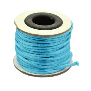 Satiininyöri 2 mm tumma turkoosi n. 10 m