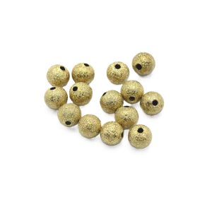 Metallihelmi kimaltava messinki 6 mm 10 kpl