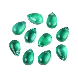 Pisarahelmi litteähkö 9x6x5 mm värikäsitelty vaalea merenvihreä 10 kpl