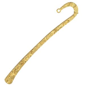 Kirjanmerkki kullanvärinen "kukat ja perhoset" 12,5 cm