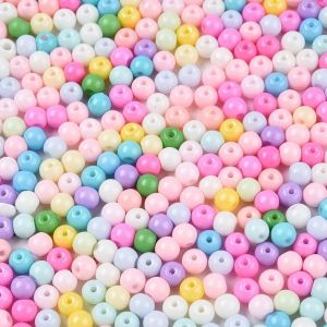Pyöreä lasihelmi opaakki pintaväri n. 4-4,5 mm värilajitelma n. 50 kpl